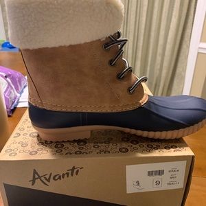 Brand New Boots...Navy Duck Boots